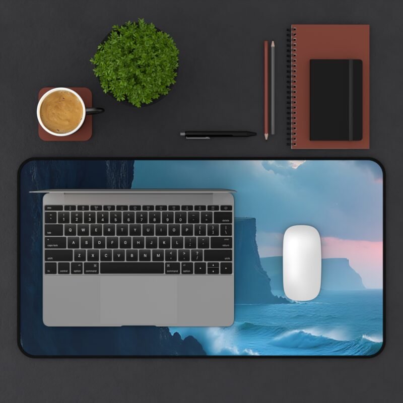 Coastal Desk Mat with Sunset Cliff Design for Inspiring and Serene Workspaces - Image 7