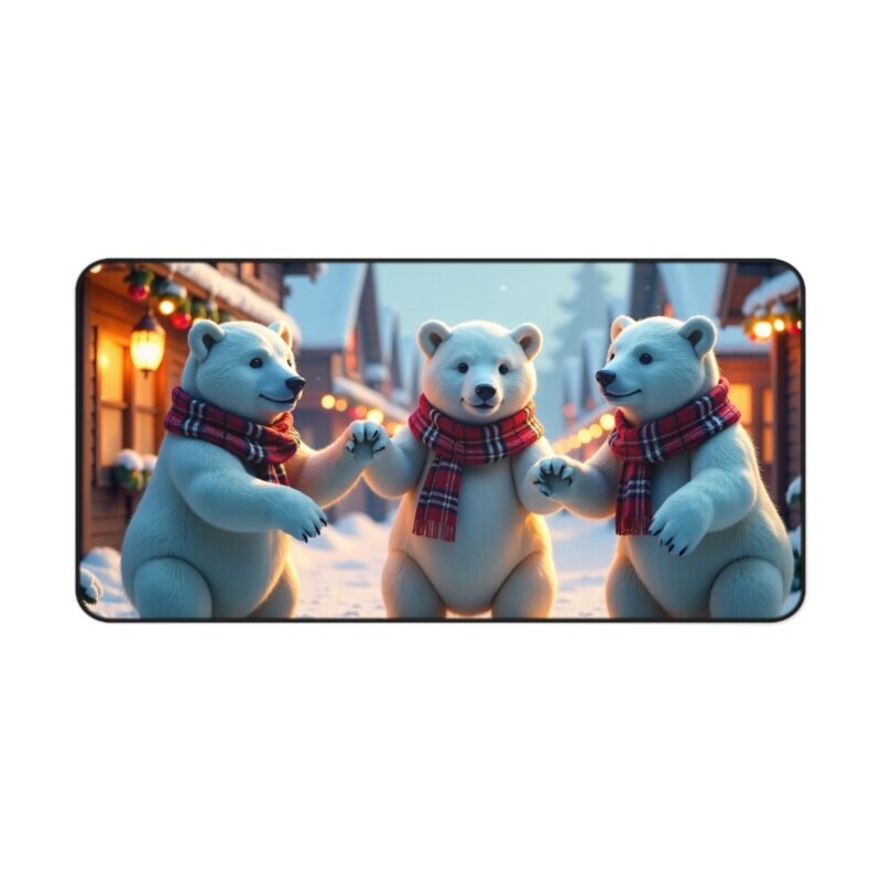 Winter Desk Mat with Cheerful Polar Bears for Cozy Workspaces - Image 9