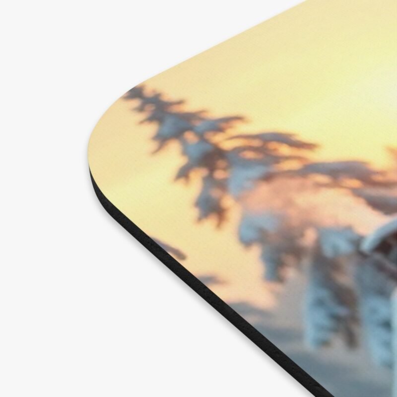 Winter Cabin Mouse Pad with Tranquil Snowy Retreat Design for Workspace Serenity - Image 2