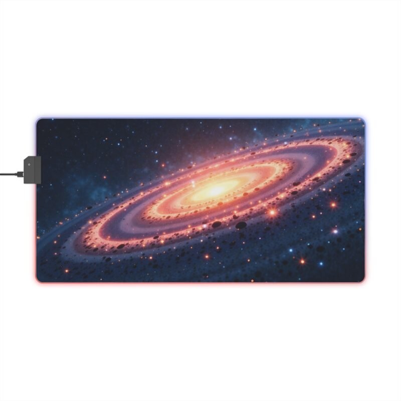 Galaxy Gaming Mouse Pad Large Extended Desk Mat with Cosmic Nebula Design for Gamers