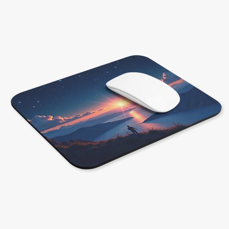 Nature Inspired Desk Mat with Sunset Lake and Mountain Landscape - Image 3