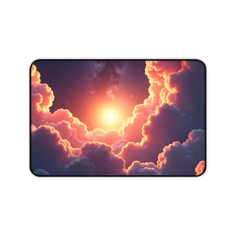 Galaxy Desk Mat with Starlit Sky and Nebula Design for Cosmic Workspace Inspiration