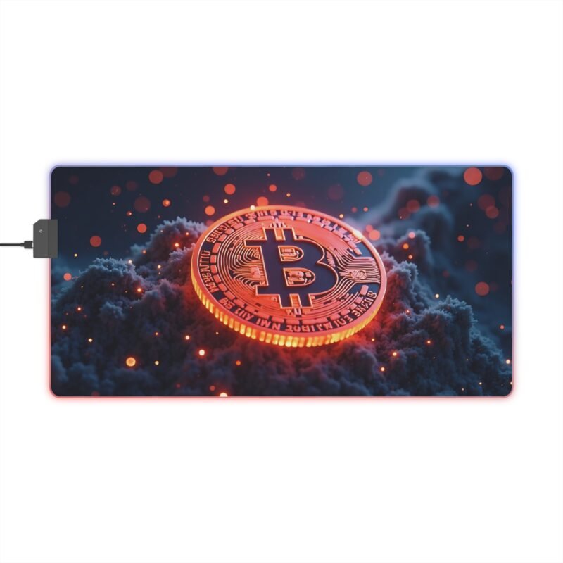 Bitcoin Gaming Mouse Pad for Gamers and Crypto Enthusiasts with Precision Surface