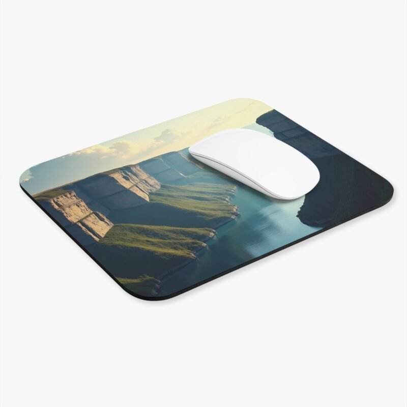 Nature Desk Mat with Tranquil Cliff and River Design for a Calm Workspace - Image 3