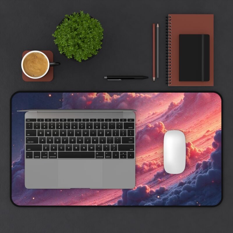 Galaxy Desk Mat with Sunset Clouds and Starry Night Sky for Inspirational Workspaces - Image 7