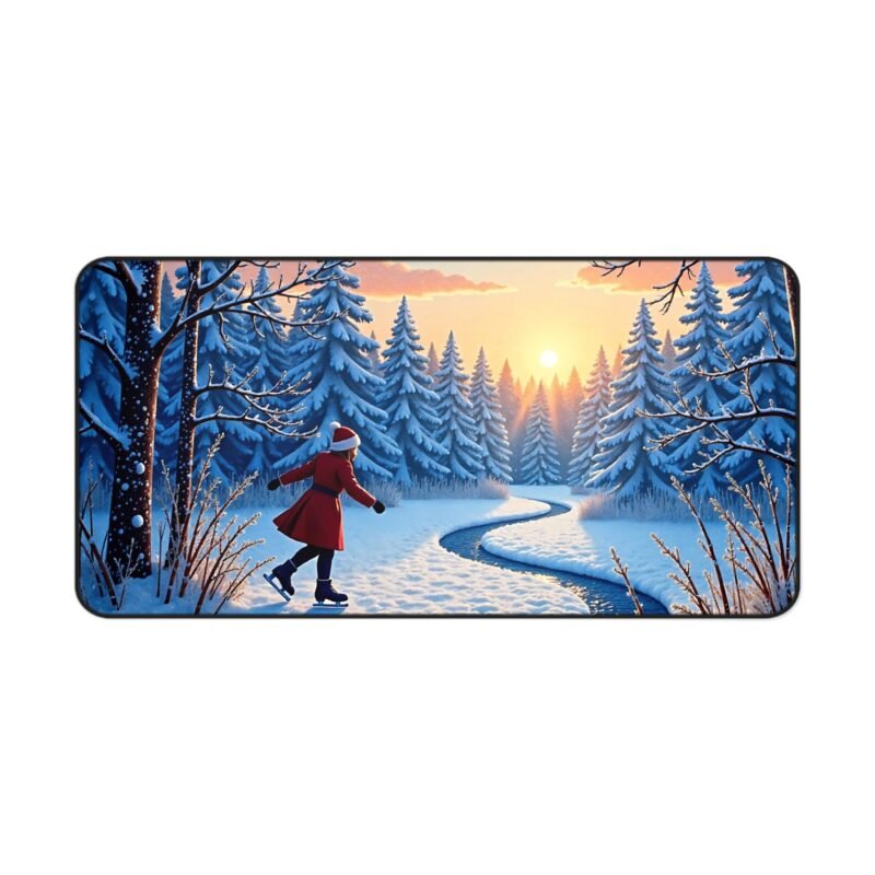 Winter Desk Mat with Tranquil Snowy Landscape for a Calming Workspace - Image 9