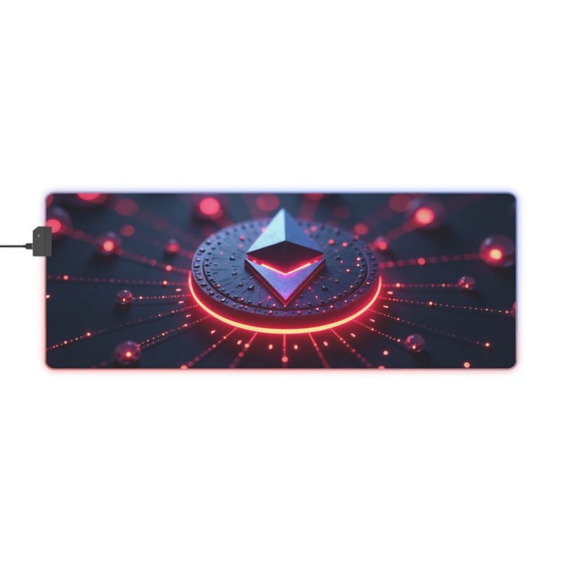 Ethereum Gaming Mouse Pad with LED Lighting for Cryptocurrency Enthusiasts - Image 5