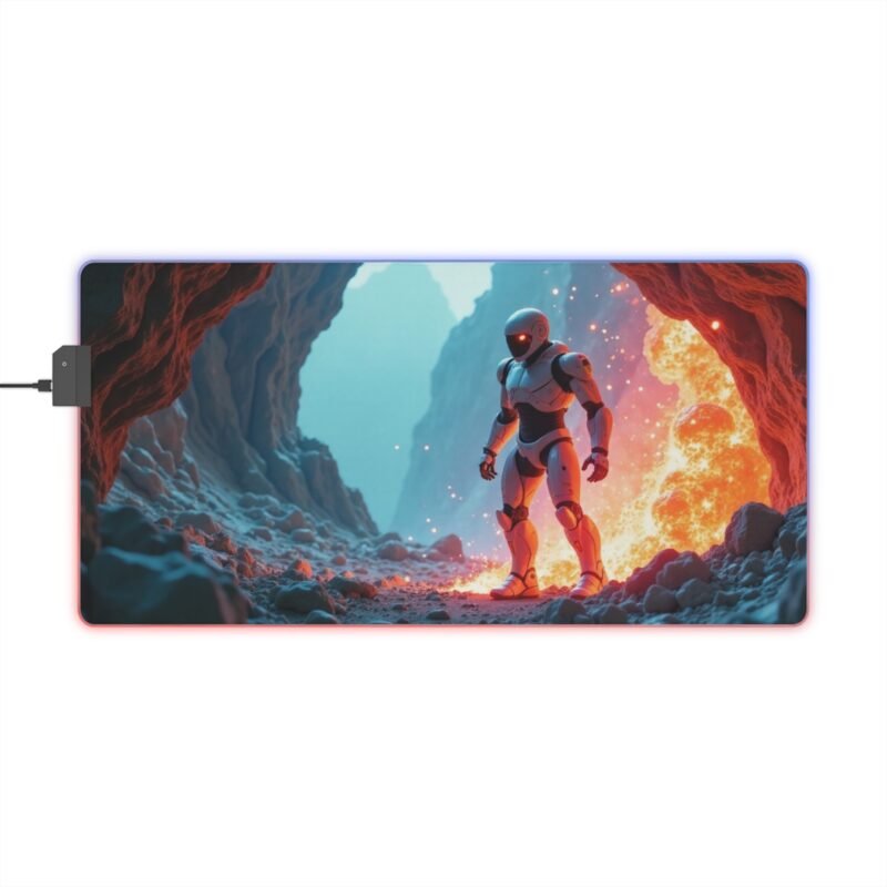 Sci-Fi Gaming Mouse Pad with Futuristic Alien Landscape Design for Gamers