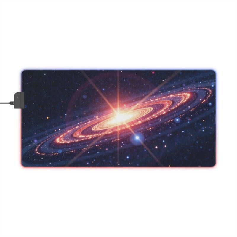 Space Themed Gaming Mouse Pad Extra-Large Smooth Surface for Precision