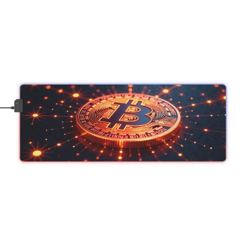 Bitcoin Gaming Mouse Pad with LED Lighting for Precision and Style - Image 5