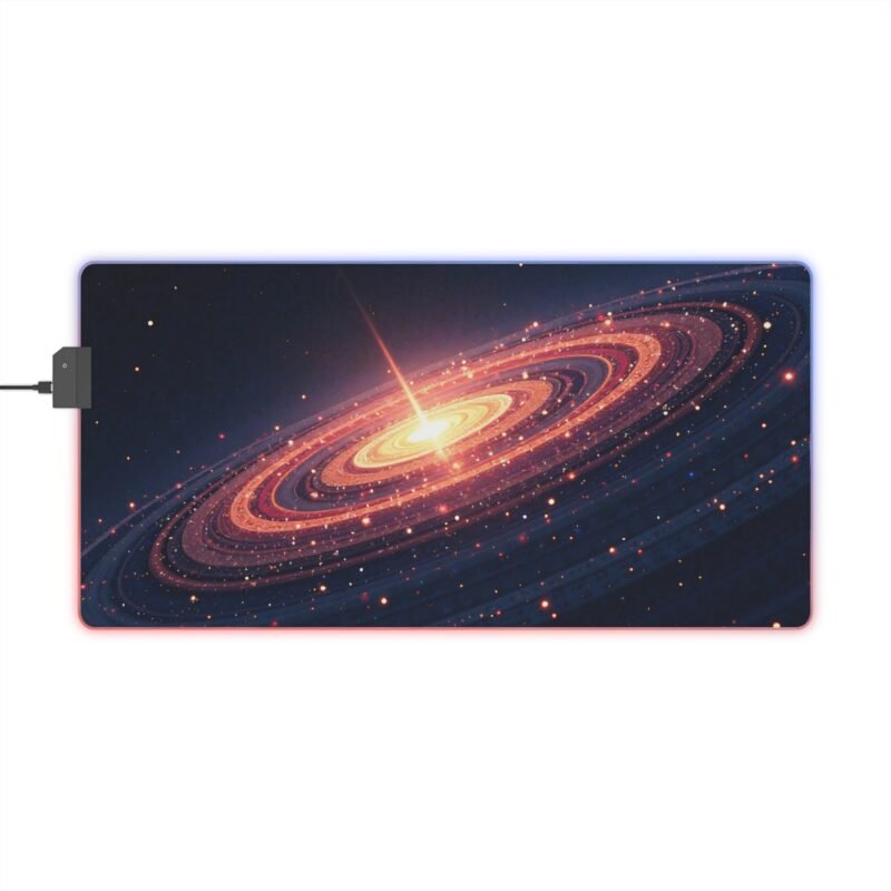 Galaxy Gaming Mouse Pad with Precision Surface and Stunning Spiral Design