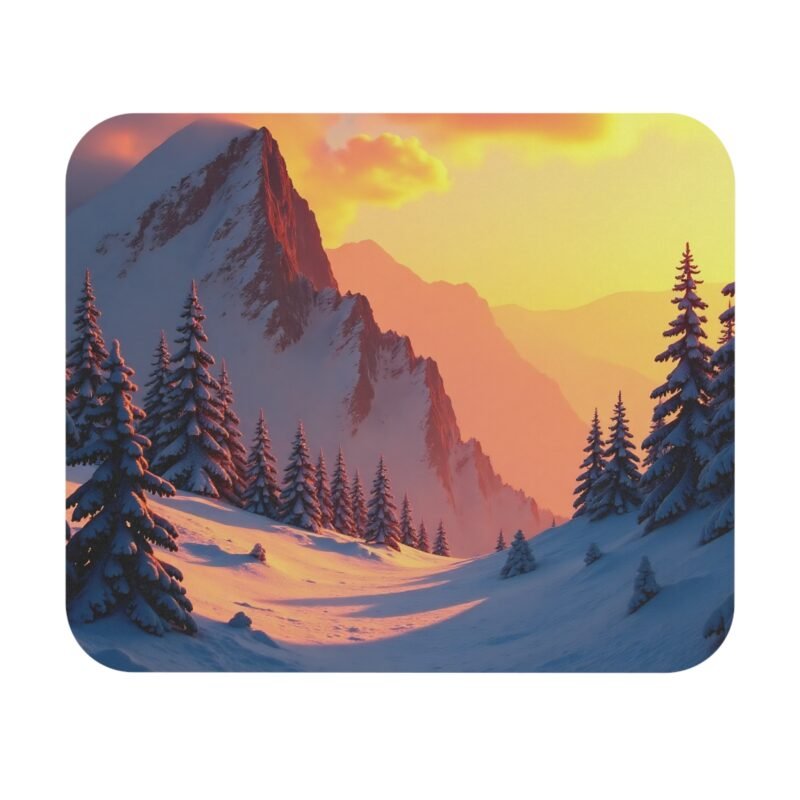 Nature Desk Mat with Winter Wonderland Design for a Calm Workspace