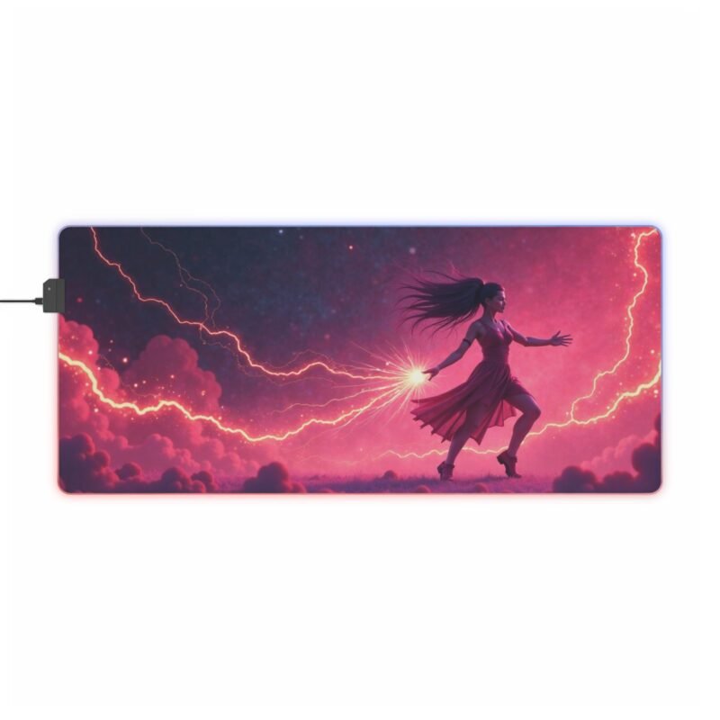 RGB Gaming Mouse Pad with Cosmic Sorceress Design for Immersive Gaming - Image 9