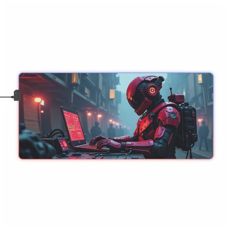 RGB Gaming Mouse Pad with Futuristic Cyberpunk Precision and Neon Glow - Image 9