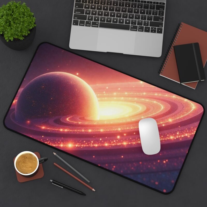 Cosmic Space Desk Mat with Radiant Planet Design for Inspired Productivity - Image 8