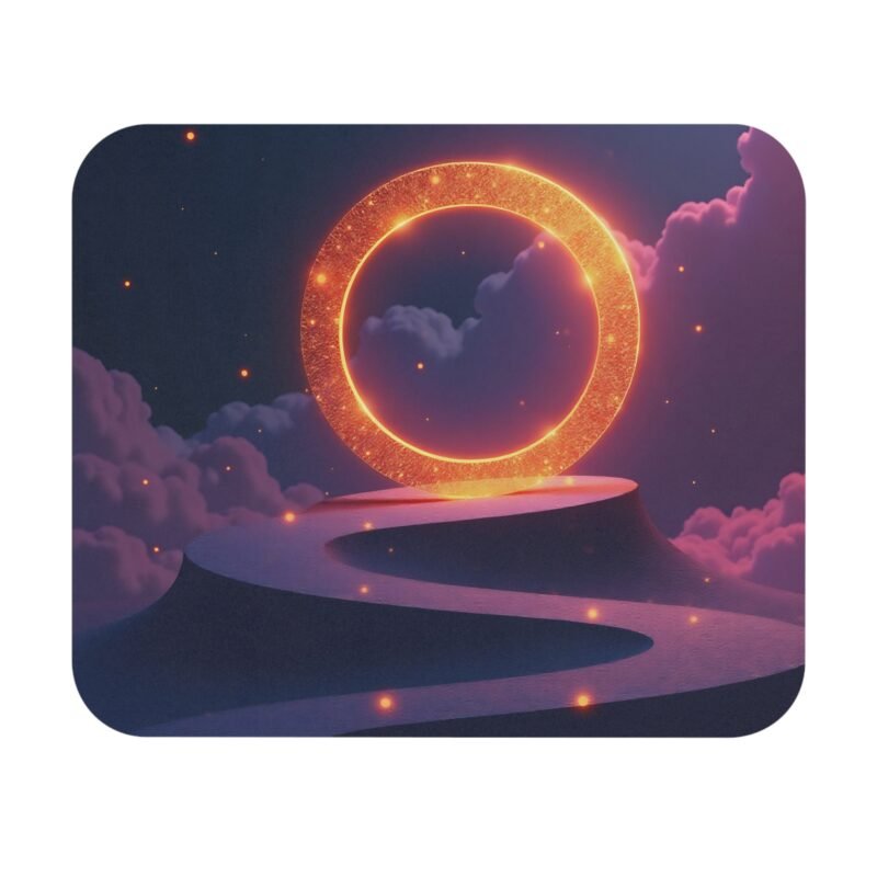 Cosmic Desk Mat with Celestial Ring Design for Creative Workspaces