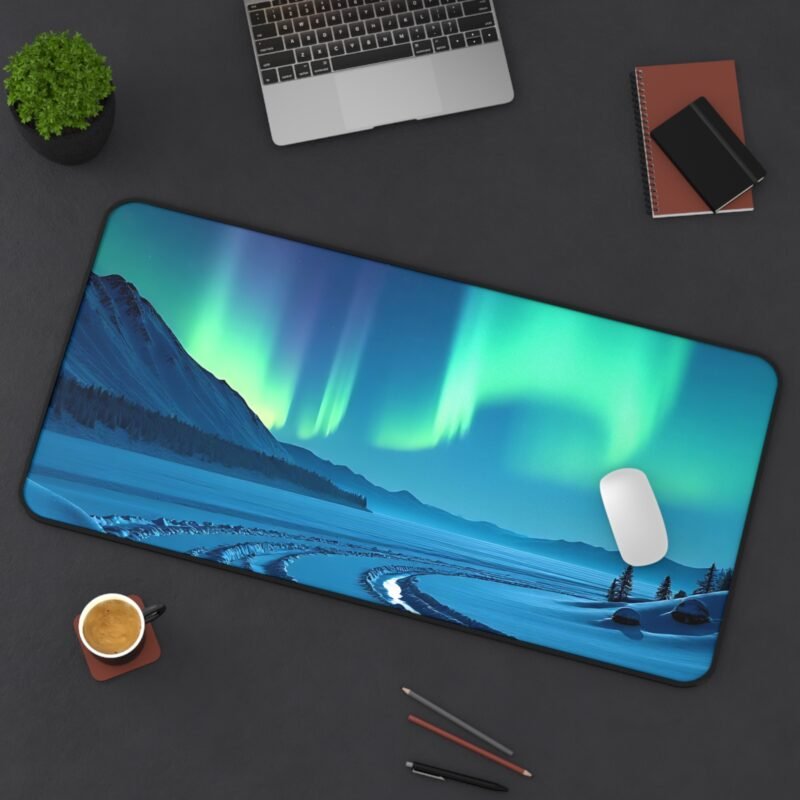 Northern Lights Desk Mat with Arctic Landscape for a Serene Workspace - Image 12