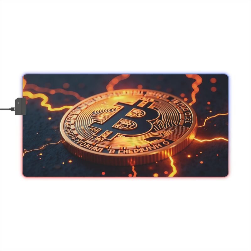 Bitcoin Gaming Mouse Pad with Premium Design and Smooth Glide Surface