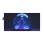 Cosmic Gaming Mouse Pad with Enchanting Sorceress Design for Precision Play
