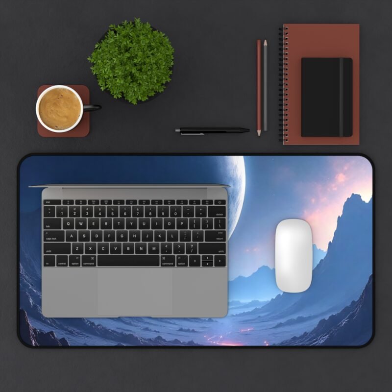 Sci-Fi Desk Mat with Alien Landscape and Majestic Cosmic Design - Image 7