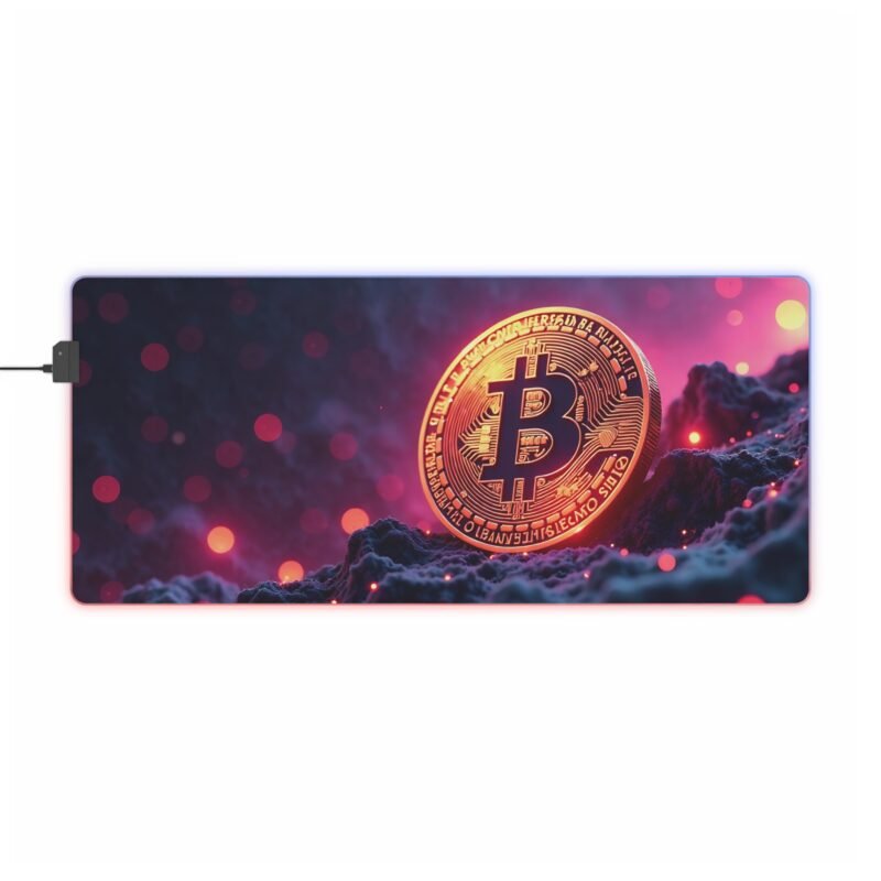 Bitcoin Gaming Mouse Pad with Cosmic Design for Gamers and Crypto Enthusiasts - Image 9