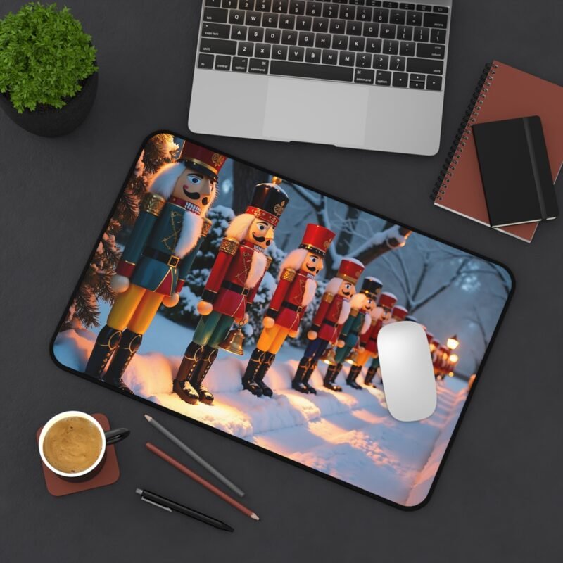 Christmas Desk Mat with Nutcracker Soldiers for Festive Office Decor - Image 4