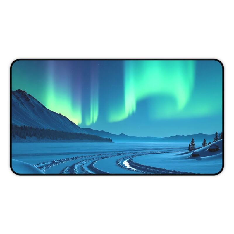 Northern Lights Desk Mat with Arctic Landscape for a Serene Workspace - Image 5