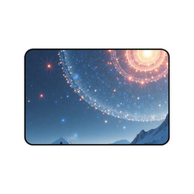 Galaxy Desk Mat for Stargazers with Cosmic Adventurer Design