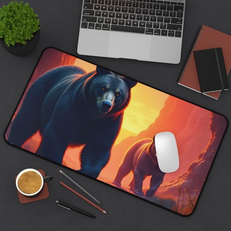 Wildlife Desk Mat with Majestic Bear Design for Nature-Inspired Workspaces - Image 8