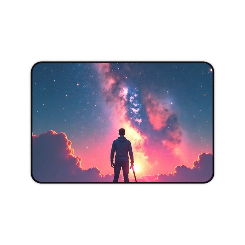 Starry Galaxy Desk Mat for Work, Gaming, and Creative Inspiration