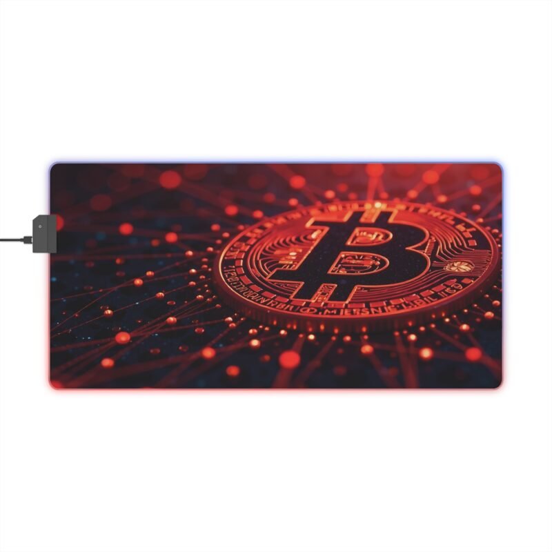 Crypto Gaming Mouse Pad with Premium Precision and Bitcoin-Inspired Design