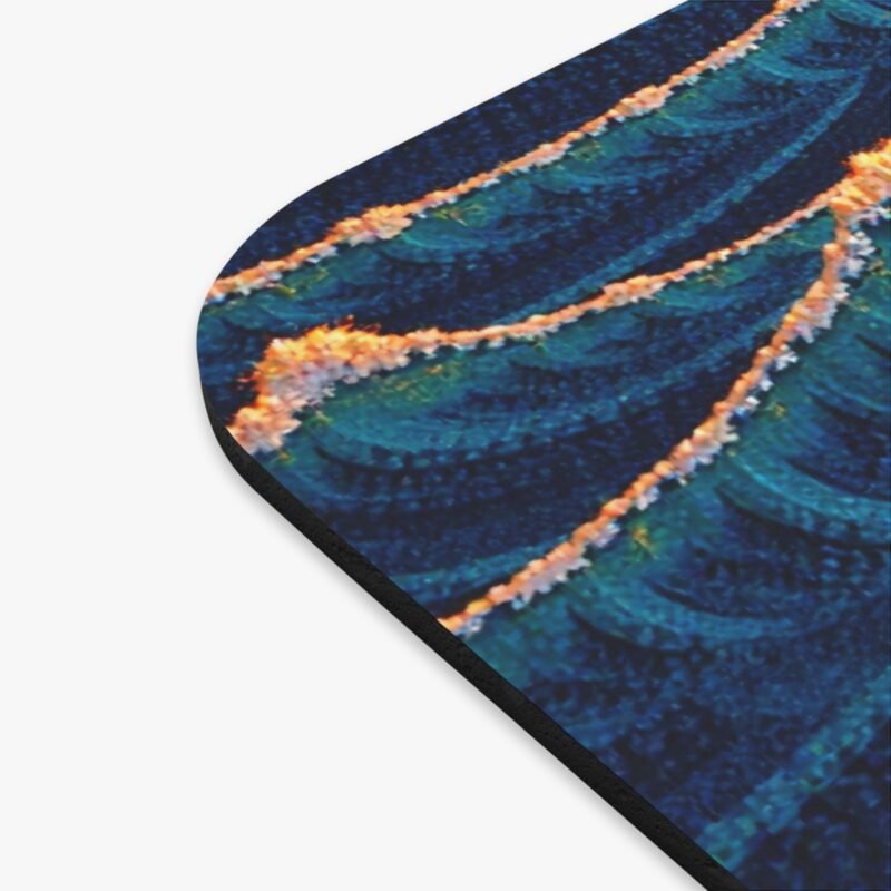 Ocean Desk Mat - Artistic Blue Waves with Coral Accents for Inspiring Workspaces - Image 2