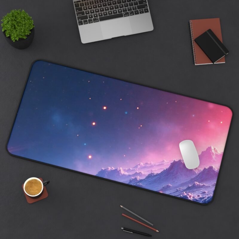 Space Desk Mat with Cosmic Landscape and Mountain Design - Image 12