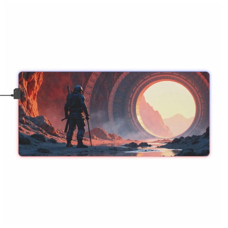 Gaming Mouse Pad with Unique Design Featuring Alien Gateway and Explorer Theme - Image 9