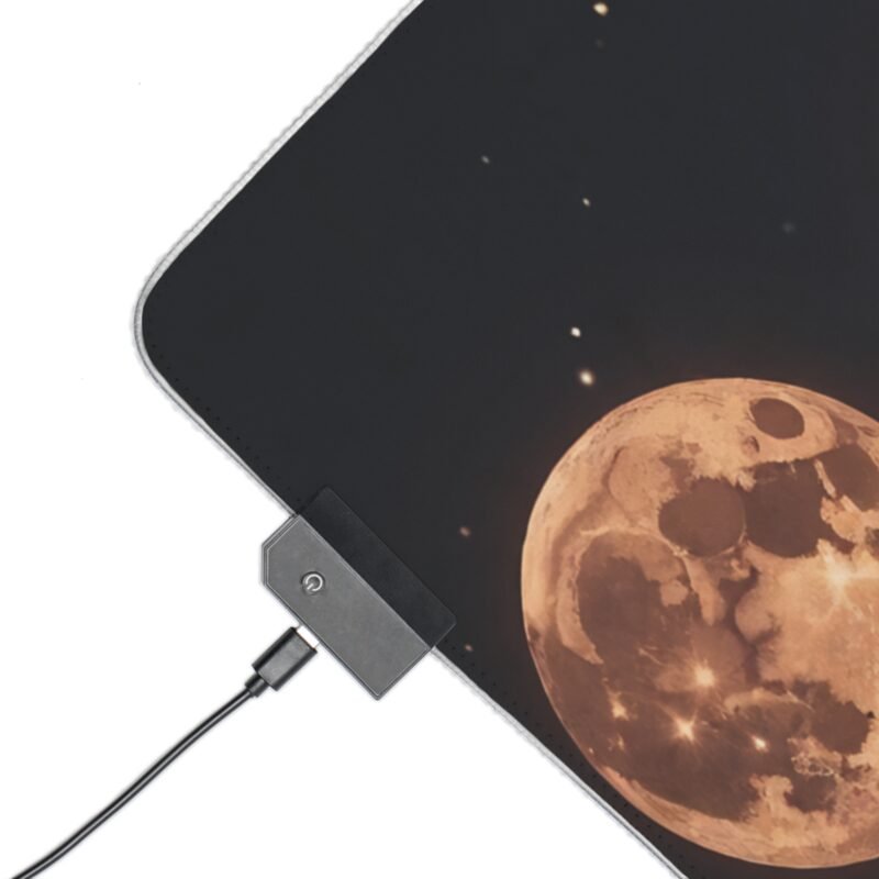 Galaxy Gaming Mouse Pad with Full Moon Design and Precise Seamless Surface - Image 7