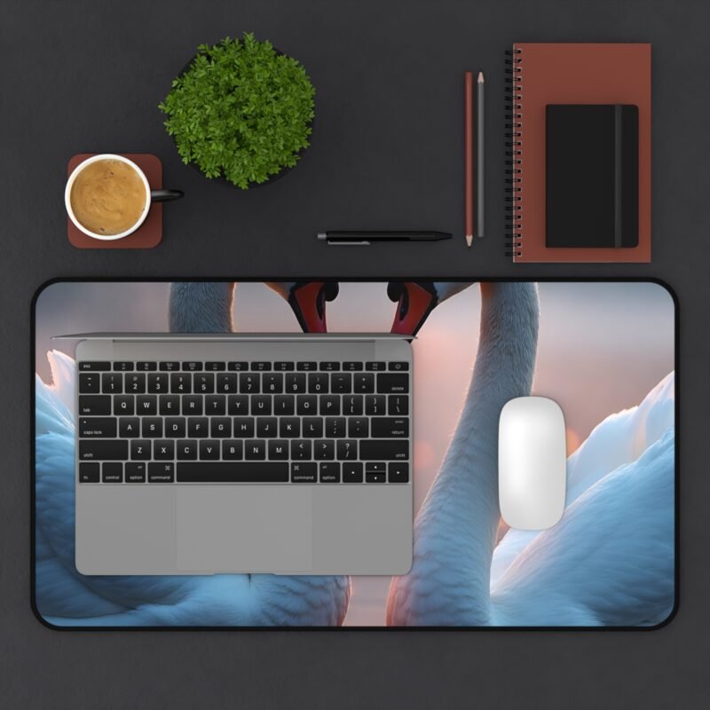Swan Desk Mat with Elegant Sunrise Design for Tranquil and Stylish Workspaces - Image 7