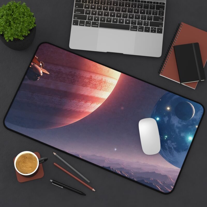 Space Desk Mat with Realistic Galaxy Design for Interstellar-Inspired Workspaces - Image 8