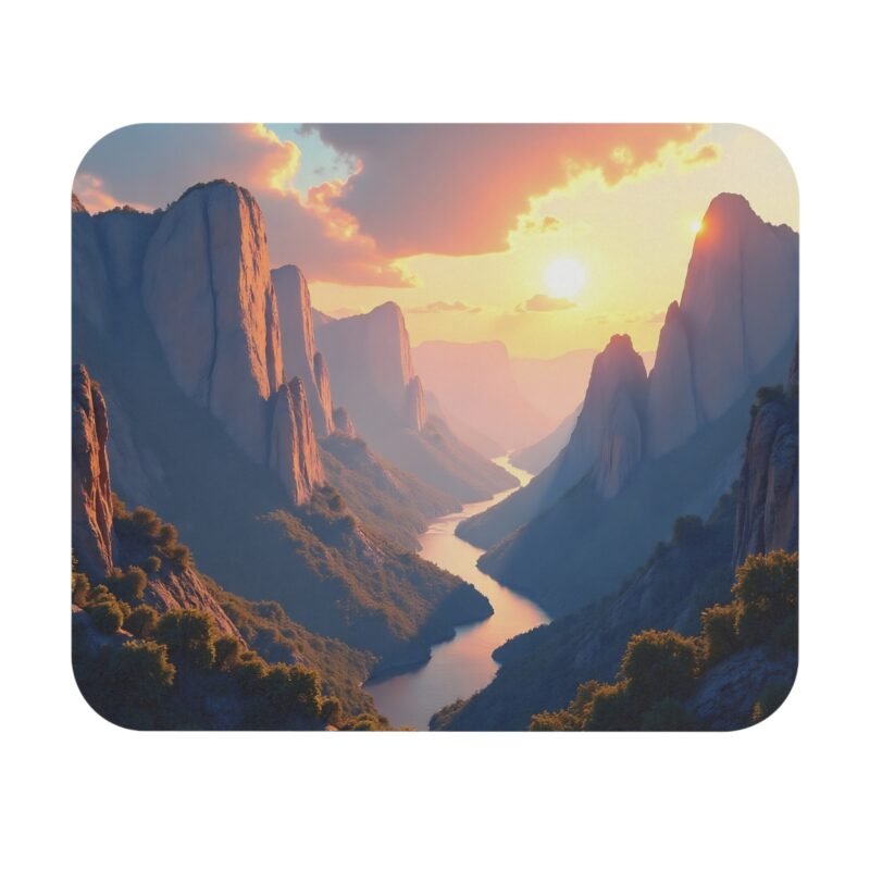 Sunset Valley Nature Desk Mat for Tranquil and Inspiring Workspaces