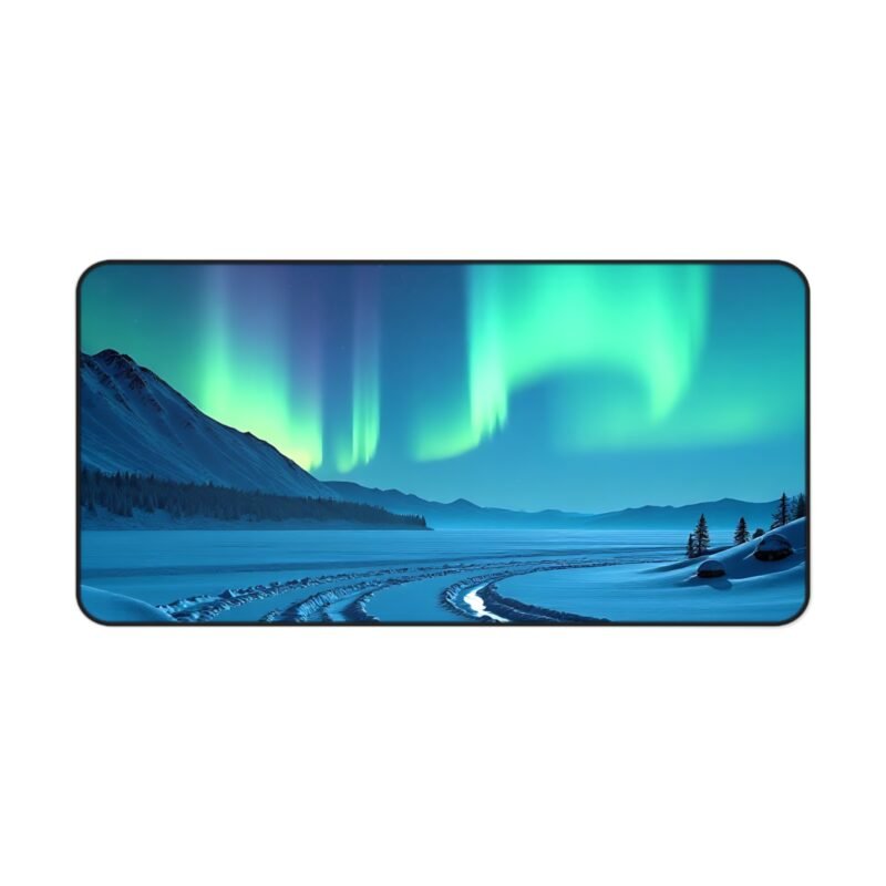 Northern Lights Desk Mat with Arctic Landscape for a Serene Workspace - Image 9