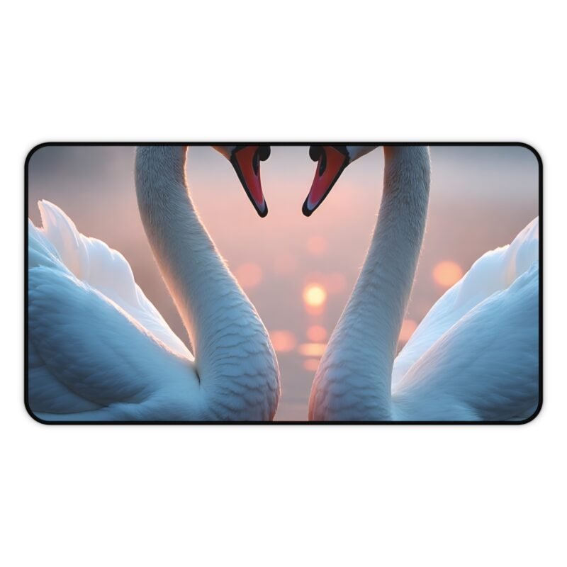 Swan Desk Mat with Elegant Sunrise Design for Tranquil and Stylish Workspaces - Image 5