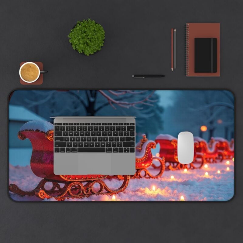 Festive Christmas Desk Mat Sleigh Design for Holiday Workspace Decor - Image 11