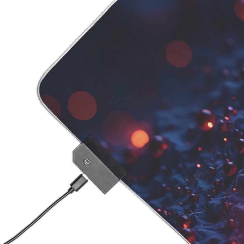Galaxy Gaming Mouse Pad with Vibrant LED Lights and Cosmic Deep-Space Design - Image 7