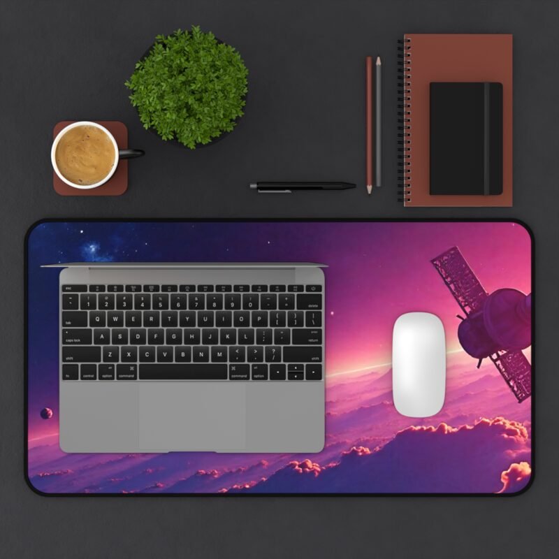 Galaxy Desk Mat with Space Satellite Design for Sci-Fi Lovers and Creative Workspaces - Image 7