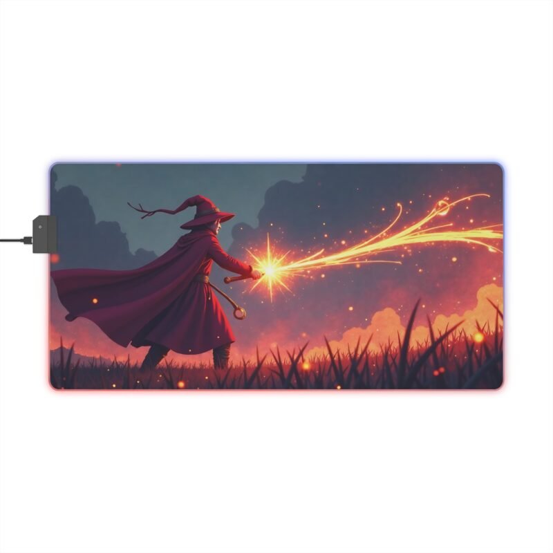 Fantasy Gaming Mouse Pad with Mystic Sorcerer Design for Precision Gameplay