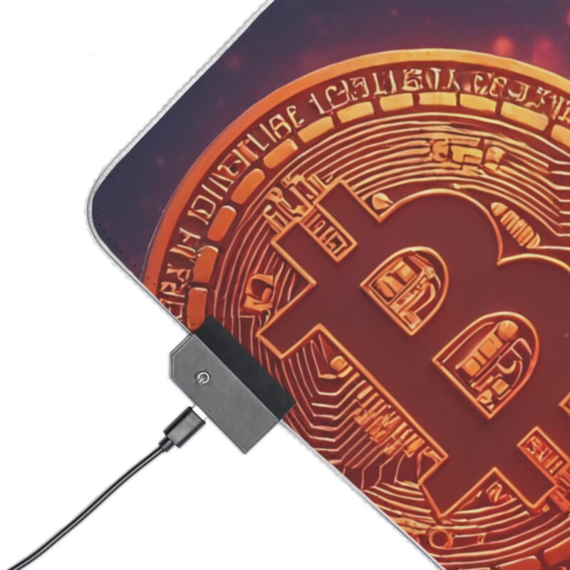 Bitcoin Gaming Mouse Pad with Smooth Surface and Crypto-Inspired Design - Image 11