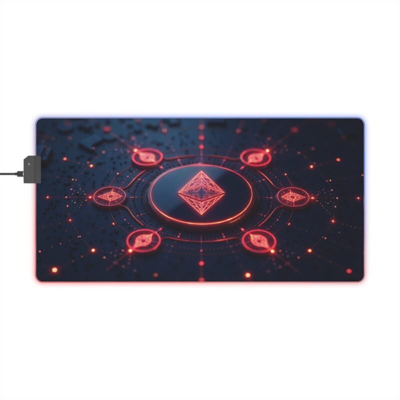 RGB Gaming Mouse Pad with Rune Design and Smooth Precision Surface