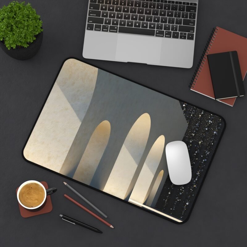 Minimalist Desk Mat with Elegant Architectural Design for Modern Workspaces - Image 4