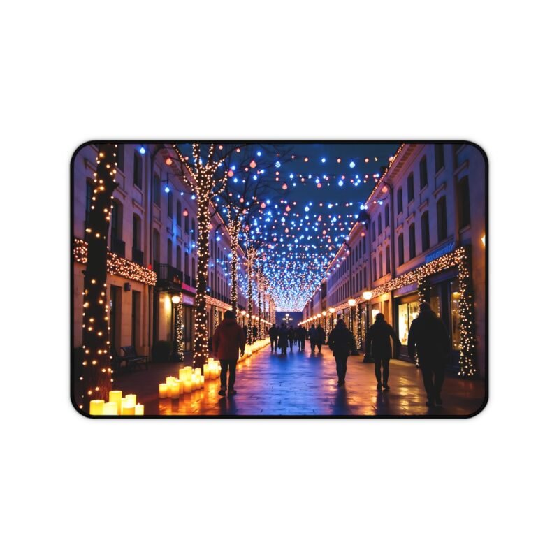 Winter Wonderland Holiday Desk Mat for Festive Seasonal Atmosphere