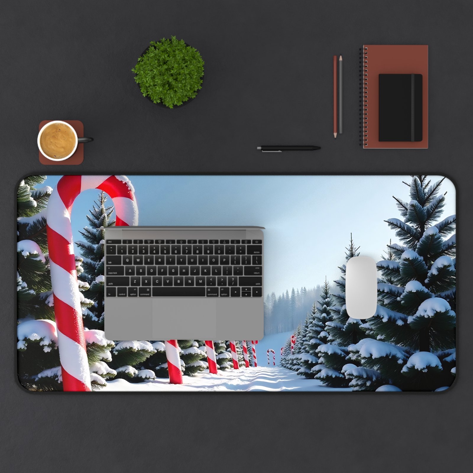 Festive Christmas Desk Mat with Winter Wonderland Design for Holiday Cheer - Image 11