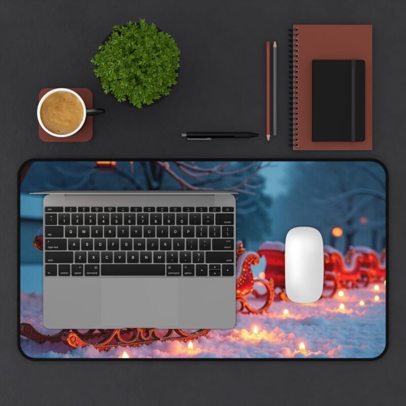 Festive Christmas Desk Mat Sleigh Design for Holiday Workspace Decor - Image 7